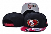 49ers Team Logo Black Adjustable Hat SF,baseball caps,new era cap wholesale,wholesale hats